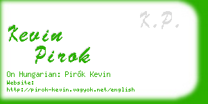 kevin pirok business card
